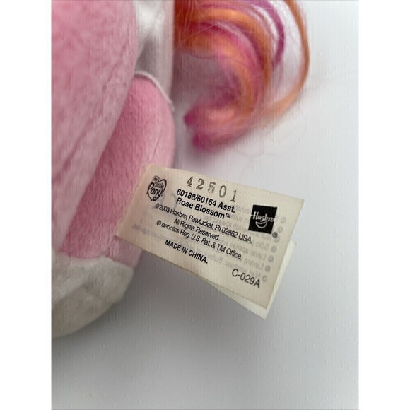 VTG 2003 HASBRO MY LITTLE PONY ROSE BLOSSOM Soft Plush Stuffed Animal Works LOL - Picture 4 of 7